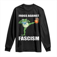 Frogs Against Fascism Long Sleeve Shirt No Fascist No Kings Funny Portland Frog Protest - Wonder Print Shop