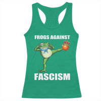 Frogs Against Fascism Racerback Tank Top No Fascist No Kings Funny Portland Frog Protest - Wonder Print Shop