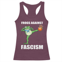 Frogs Against Fascism Racerback Tank Top No Fascist No Kings Funny Portland Frog Protest - Wonder Print Shop