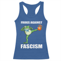 Frogs Against Fascism Racerback Tank Top No Fascist No Kings Funny Portland Frog Protest - Wonder Print Shop