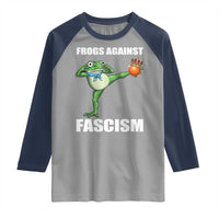 Frogs Against Fascism Raglan Shirt No Fascist No Kings Funny Portland Frog Protest - Wonder Print Shop