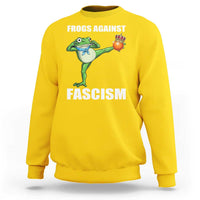 Frogs Against Fascism Sweatshirt No Fascist No Kings Funny Portland Frog Protest - Wonder Print Shop