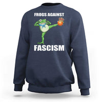 Frogs Against Fascism Sweatshirt No Fascist No Kings Funny Portland Frog Protest - Wonder Print Shop