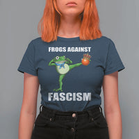 Frogs Against Fascism T Shirt For Women No Fascist No Kings Funny Portland Frog Protest - Wonder Print Shop