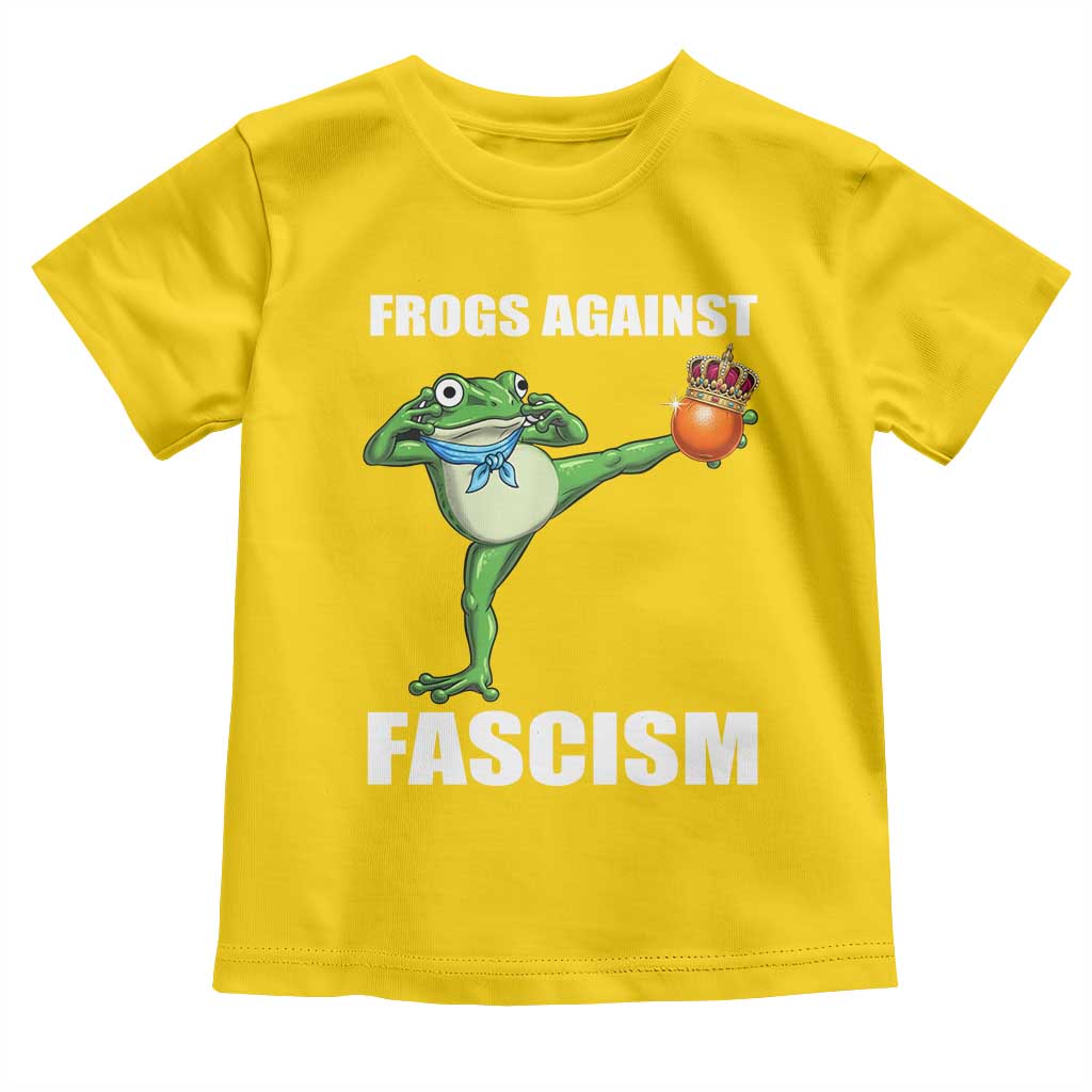 Frogs Against Fascism Toddler T Shirt No Fascist No Kings Funny Portland Frog Protest - Wonder Print Shop