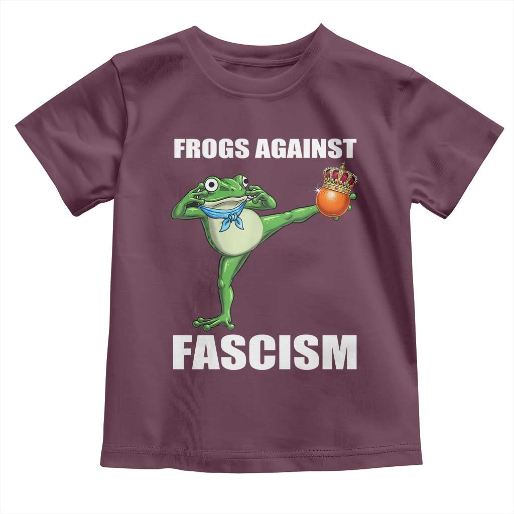 Frogs Against Fascism Toddler T Shirt No Fascist No Kings Funny Portland Frog Protest - Wonder Print Shop