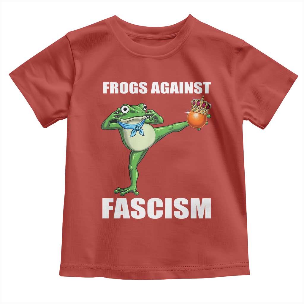 Frogs Against Fascism Toddler T Shirt No Fascist No Kings Funny Portland Frog Protest - Wonder Print Shop