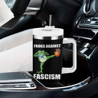 Frogs Against Fascism Tumbler With Handle No Fascist No Kings Funny Portland Frog Protest - Wonder Print Shop