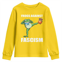 Frogs Against Fascism Youth Sweatshirt No Fascist No Kings Funny Portland Frog Protest - Wonder Print Shop
