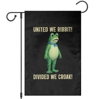 United We Ribbit Frog Protest Garden Flag Divided We Croak Free Portland Resist 2025 - Wonder Print Shop
