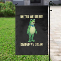 United We Ribbit Frog Protest Garden Flag Divided We Croak Free Portland Resist 2025 - Wonder Print Shop