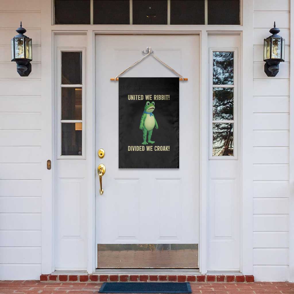 United We Ribbit Frog Protest Garden Flag Divided We Croak Free Portland Resist 2025 - Wonder Print Shop