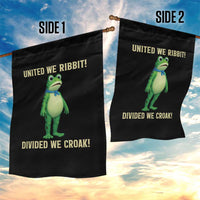 United We Ribbit Frog Protest Garden Flag Divided We Croak Free Portland Resist 2025 - Wonder Print Shop
