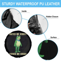 United We Ribbit Frog Protest Spare Tire Cover Divided We Croak Free Portland Resist 2025 - Wonder Print Shop