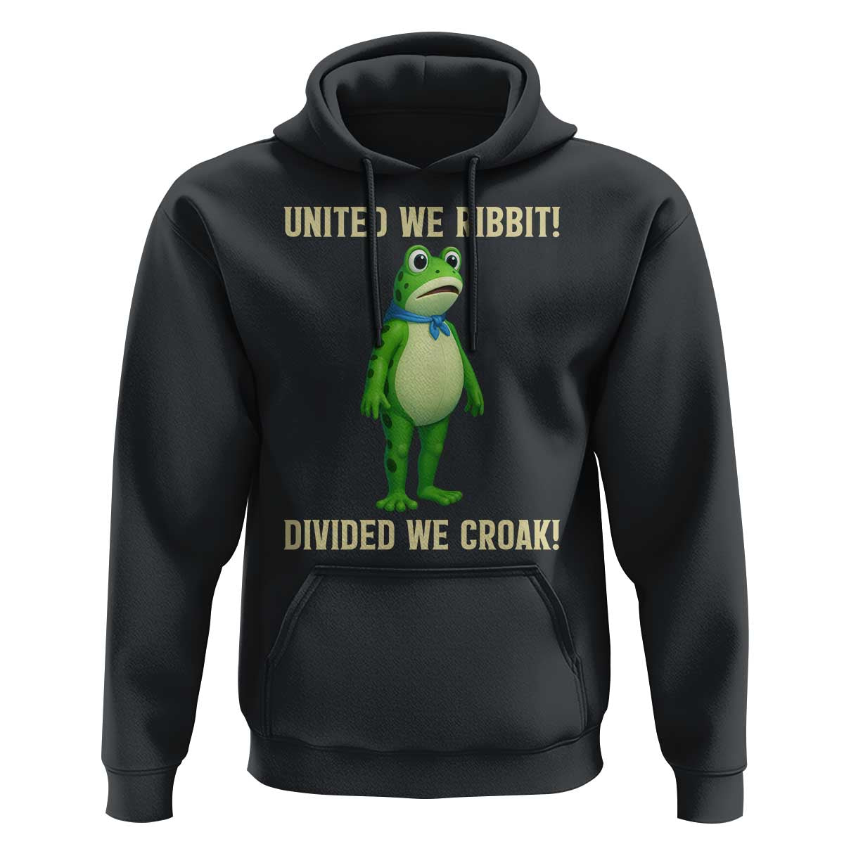 United We Ribbit Frog Protest Hoodie Divided We Croak Free Portland Resist 2025 - Wonder Print Shop