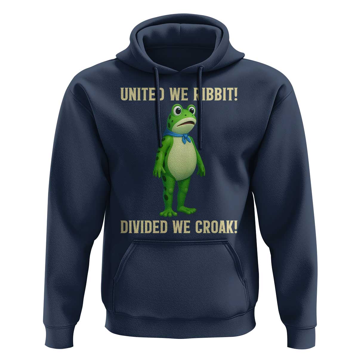United We Ribbit Frog Protest Hoodie Divided We Croak Free Portland Resist 2025 - Wonder Print Shop
