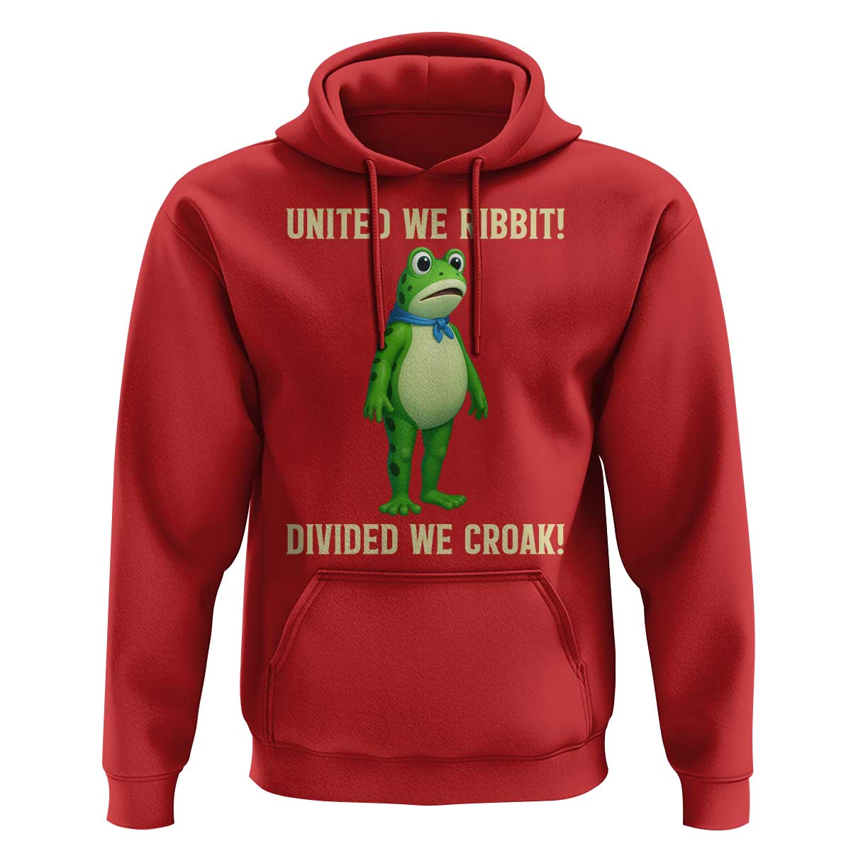 United We Ribbit Frog Protest Hoodie Divided We Croak Free Portland Resist 2025 - Wonder Print Shop