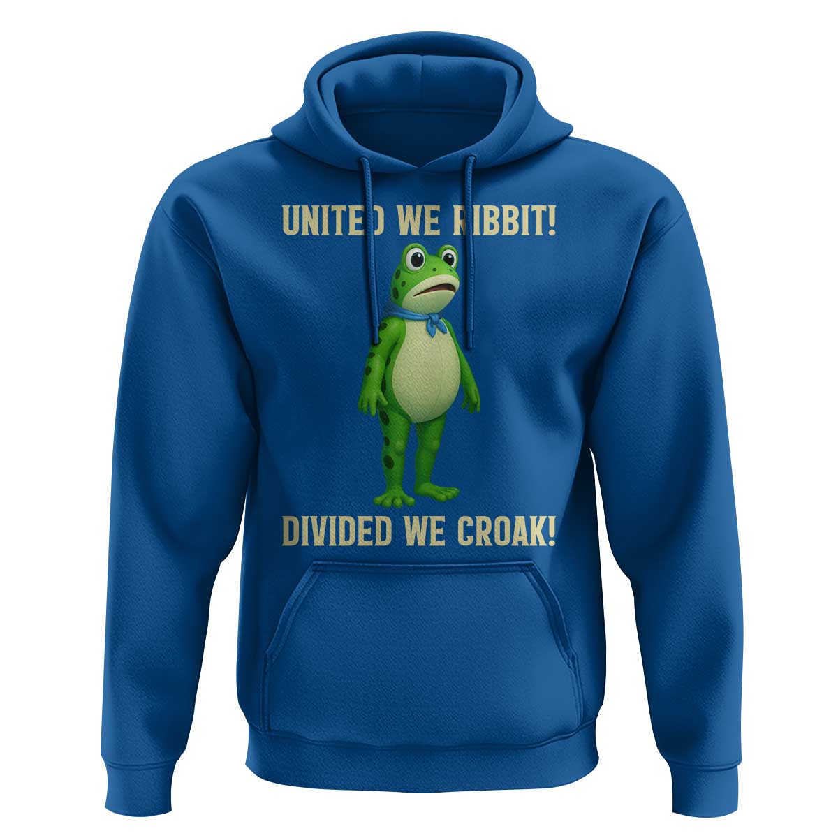 United We Ribbit Frog Protest Hoodie Divided We Croak Free Portland Resist 2025 - Wonder Print Shop