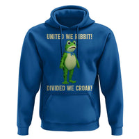 United We Ribbit Frog Protest Hoodie Divided We Croak Free Portland Resist 2025 - Wonder Print Shop