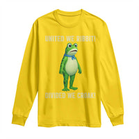 United We Ribbit Frog Protest Long Sleeve Shirt Divided We Croak Free Portland Resist 2025 - Wonder Print Shop