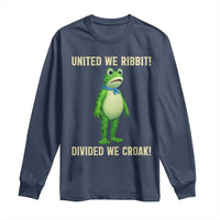 United We Ribbit Frog Protest Long Sleeve Shirt Divided We Croak Free Portland Resist 2025 - Wonder Print Shop