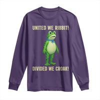 United We Ribbit Frog Protest Long Sleeve Shirt Divided We Croak Free Portland Resist 2025 - Wonder Print Shop
