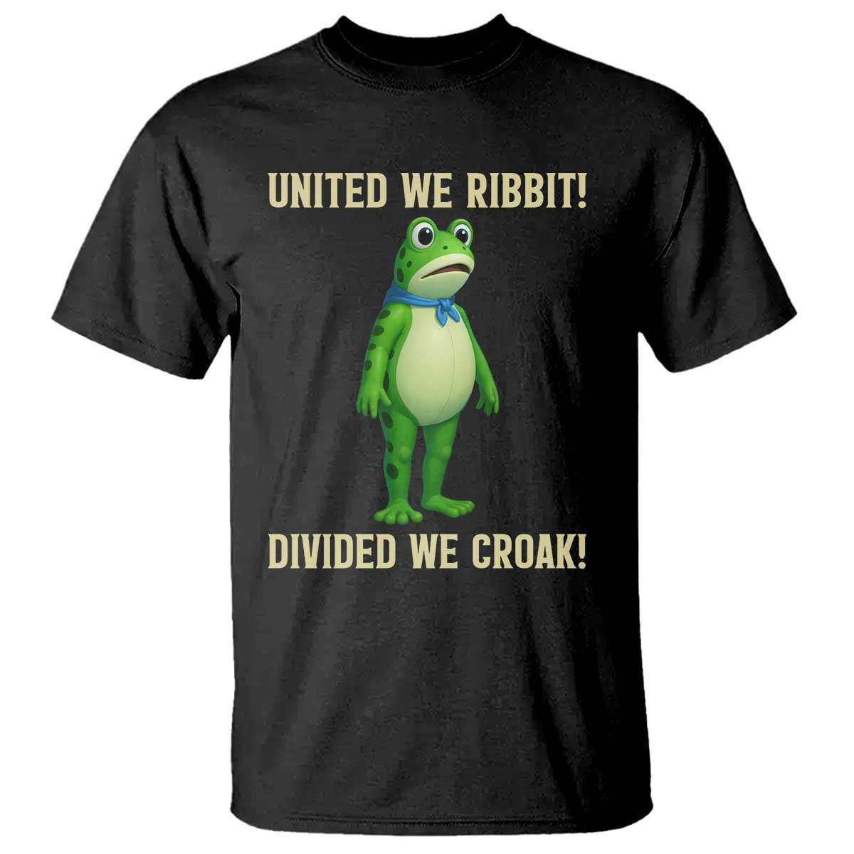 United We Ribbit Frog Protest T Shirt Divided We Croak Free Portland Resist 2025 - Wonder Print Shop