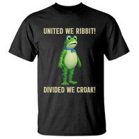United We Ribbit Frog Protest T Shirt Divided We Croak Free Portland Resist 2025 - Wonder Print Shop