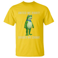 United We Ribbit Frog Protest T Shirt Divided We Croak Free Portland Resist 2025 - Wonder Print Shop