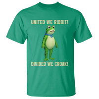 United We Ribbit Frog Protest T Shirt Divided We Croak Free Portland Resist 2025 - Wonder Print Shop