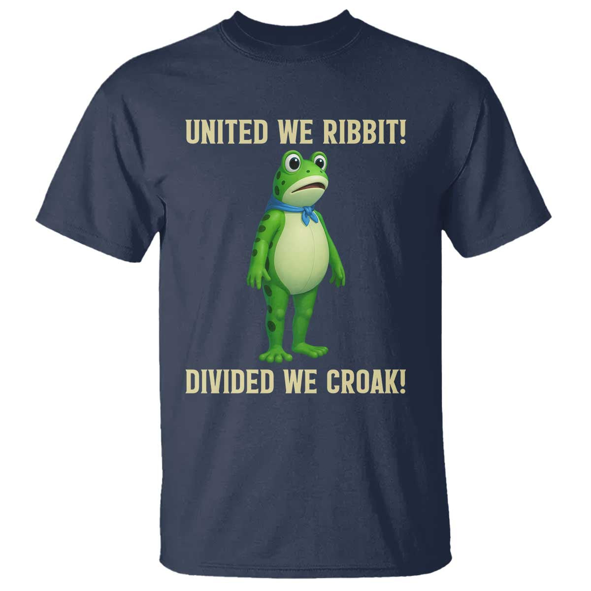 United We Ribbit Frog Protest T Shirt Divided We Croak Free Portland Resist 2025 - Wonder Print Shop