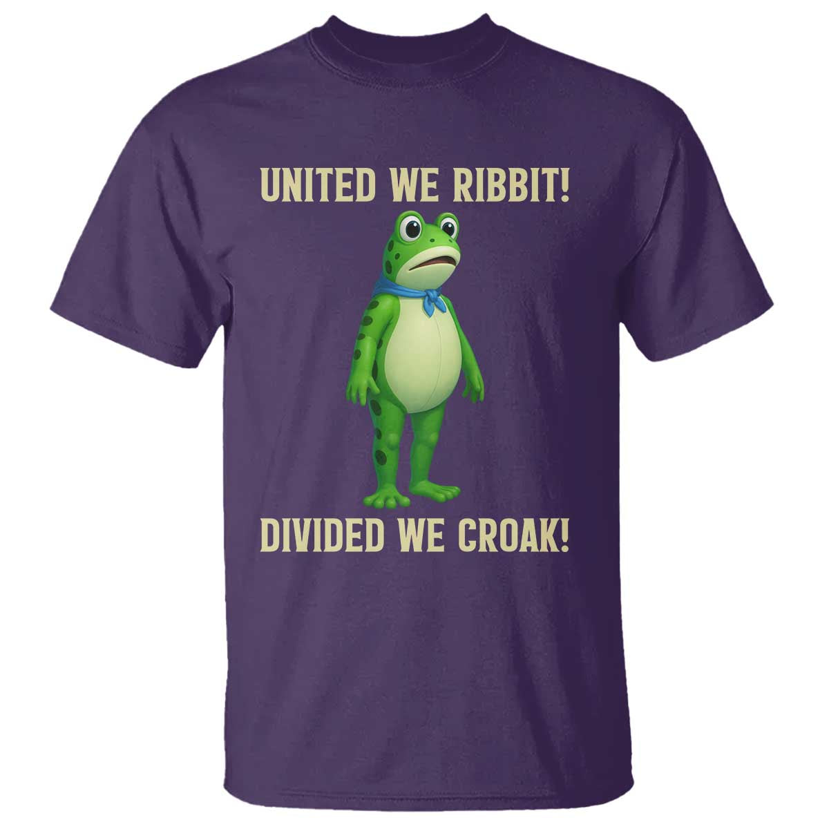 United We Ribbit Frog Protest T Shirt Divided We Croak Free Portland Resist 2025 - Wonder Print Shop