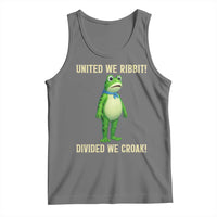 United We Ribbit Frog Protest Tank Top Divided We Croak Free Portland Resist 2025 - Wonder Print Shop