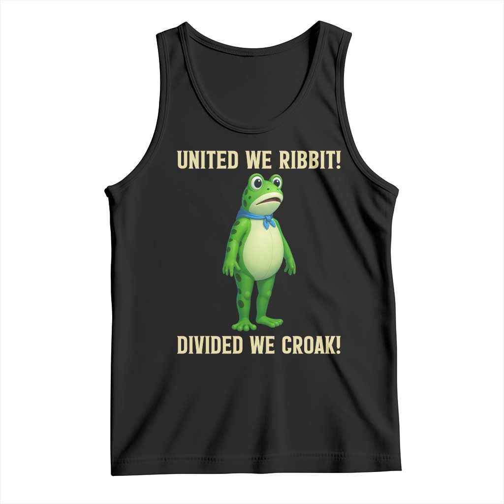 United We Ribbit Frog Protest Tank Top Divided We Croak Free Portland Resist 2025 - Wonder Print Shop