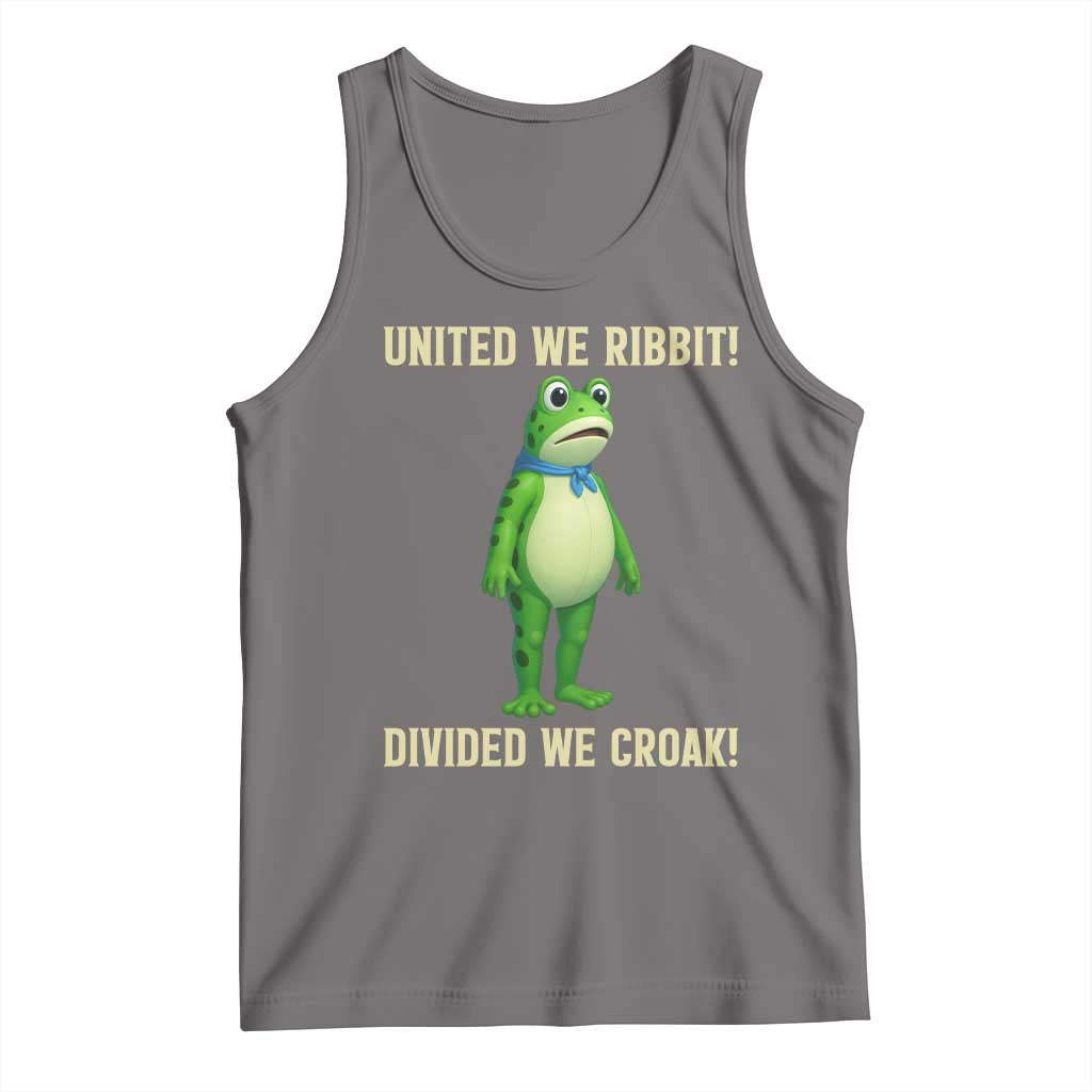 United We Ribbit Frog Protest Tank Top Divided We Croak Free Portland Resist 2025 - Wonder Print Shop