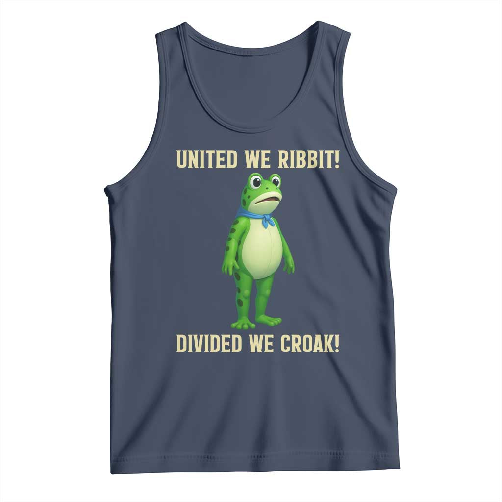 United We Ribbit Frog Protest Tank Top Divided We Croak Free Portland Resist 2025 - Wonder Print Shop
