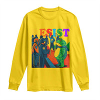 Rainbow Street Protest Frog Long Sleeve Shirt Resist LGBTQ+ Solidarity - Wonder Print Shop