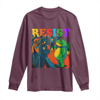 Rainbow Street Protest Frog Long Sleeve Shirt Resist LGBTQ+ Solidarity - Wonder Print Shop