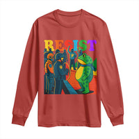 Rainbow Street Protest Frog Long Sleeve Shirt Resist LGBTQ+ Solidarity - Wonder Print Shop