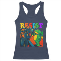 Rainbow Street Protest Frog Racerback Tank Top Resist LGBTQ+ Solidarity - Wonder Print Shop