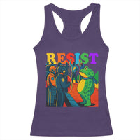 Rainbow Street Protest Frog Racerback Tank Top Resist LGBTQ+ Solidarity - Wonder Print Shop