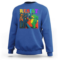 Rainbow Street Protest Frog Sweatshirt Resist LGBTQ+ Solidarity - Wonder Print Shop