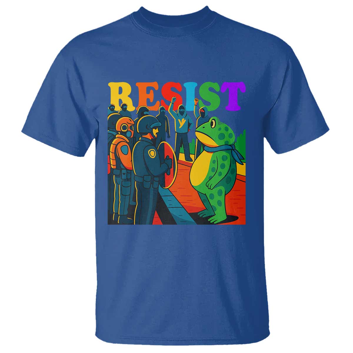 Rainbow Street Protest Frog T Shirt Resist LGBTQ+ Solidarity - Wonder Print Shop
