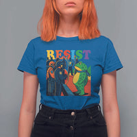 Rainbow Street Protest Frog T Shirt For Women Resist LGBTQ+ Solidarity - Wonder Print Shop