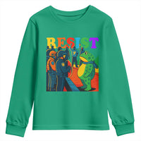 Rainbow Street Protest Frog Youth Sweatshirt Resist LGBTQ+ Solidarity - Wonder Print Shop