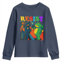 Rainbow Street Protest Frog Youth Sweatshirt Resist LGBTQ+ Solidarity - Wonder Print Shop