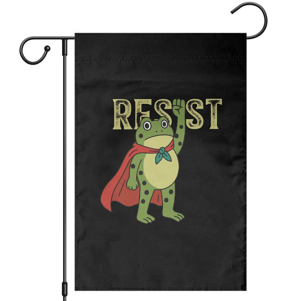 Resist Super Frog Garden Flag Free Portland Political Satire Retro Graphic - Wonder Print Shop