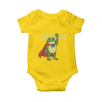 Resist Super Frog Baby Onesie Free Portland Political Satire Retro Graphic - Wonder Print Shop