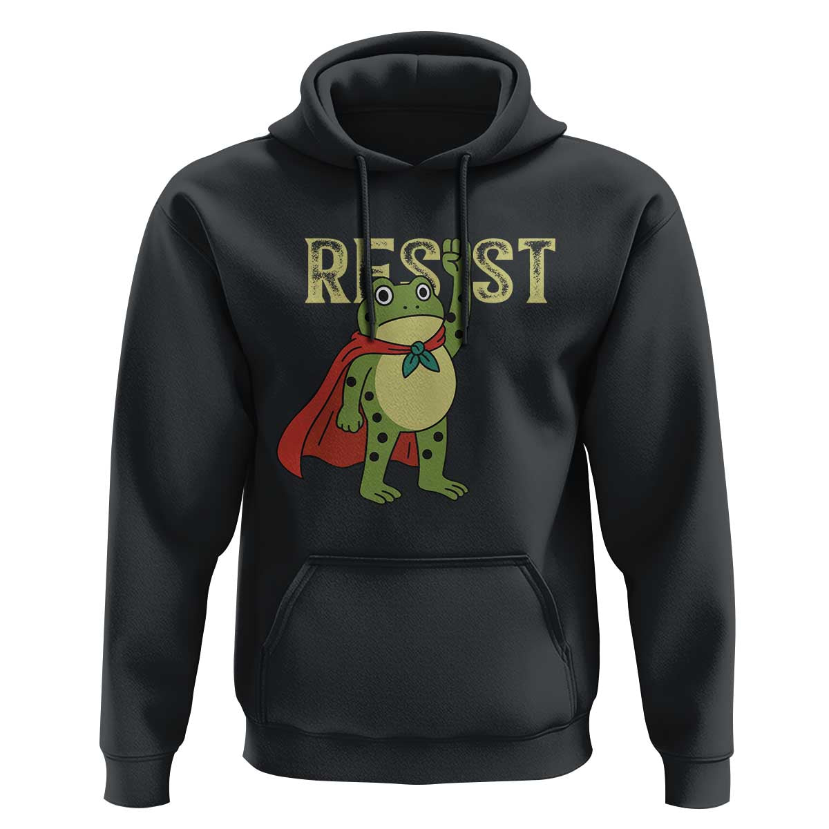 Resist Super Frog Hoodie Free Portland Political Satire Retro Graphic - Wonder Print Shop