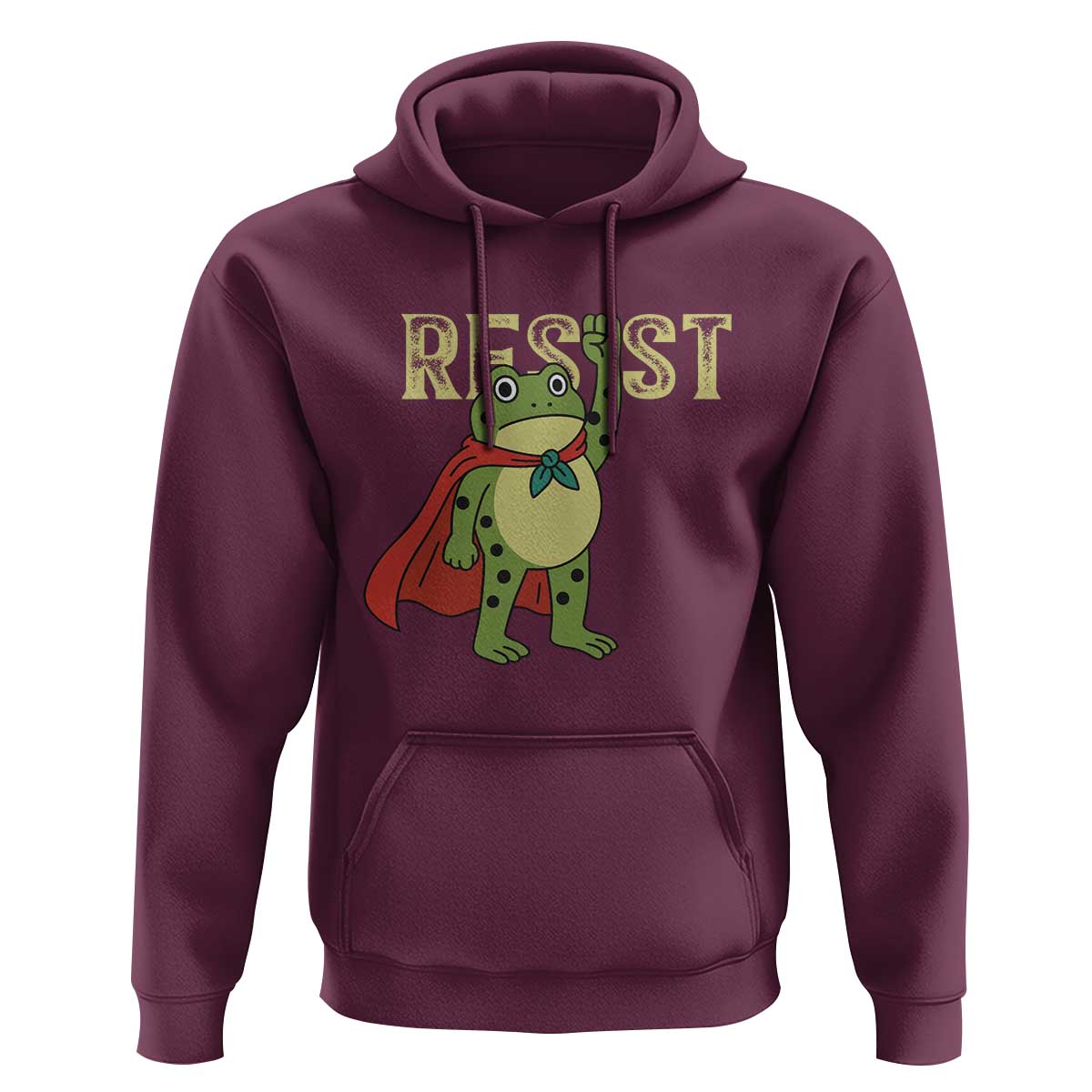 Resist Super Frog Hoodie Free Portland Political Satire Retro Graphic - Wonder Print Shop